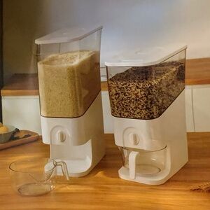 Livlab Rice Food Dispenser 10L Grain Storage Container with Measuring Cup Cereal
